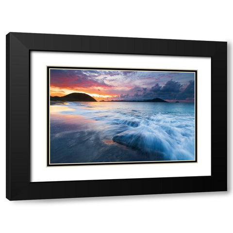 Fire and Ice Black Modern Wood Framed Art Print with Double Matting by Gendreau, Katherine