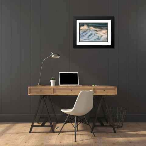 South Beach Surf Black Modern Wood Framed Art Print with Double Matting by Gendreau, Katherine
