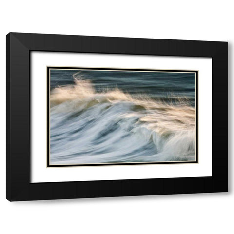 South Beach Surf Black Modern Wood Framed Art Print with Double Matting by Gendreau, Katherine
