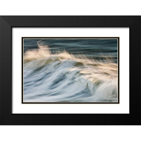 South Beach Surf Black Modern Wood Framed Art Print with Double Matting by Gendreau, Katherine