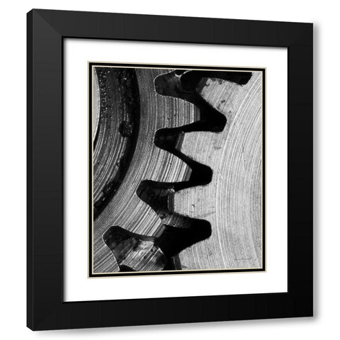 Interlocked III Black Modern Wood Framed Art Print with Double Matting by Marshall, Laura