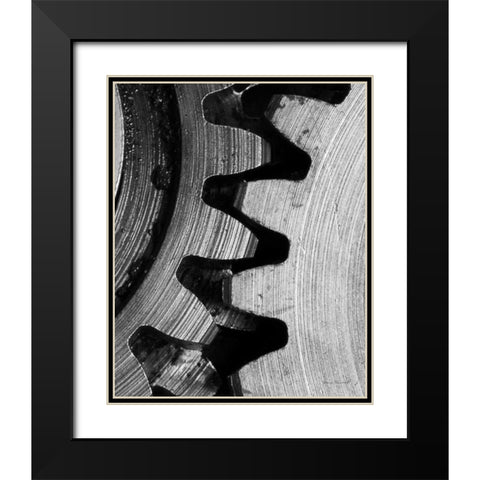 Interlocked III Black Modern Wood Framed Art Print with Double Matting by Marshall, Laura