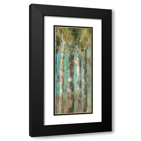 April Birch Forest Panel II Black Modern Wood Framed Art Print with Double Matting by Vassileva, Silvia