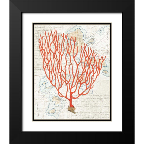 Textured Coral IV Black Modern Wood Framed Art Print with Double Matting by Tillmon, Avery