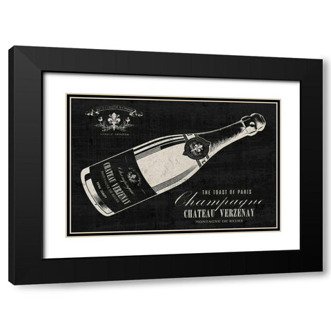 The Toast of Paris Black Modern Wood Framed Art Print with Double Matting by Wild Apple Portfolio
