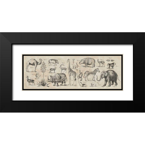 Wild Africa Black Modern Wood Framed Art Print with Double Matting by Wild Apple Portfolio