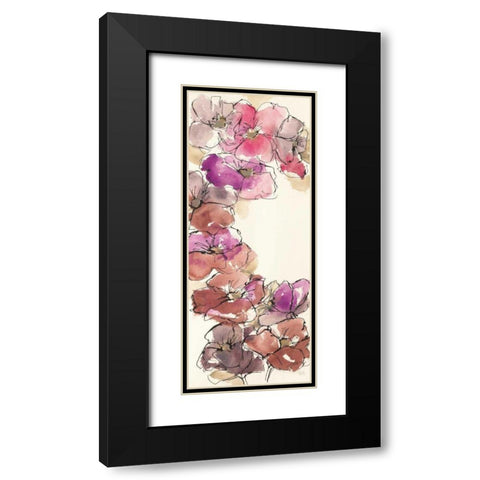 Passion Poppy Panel I Black Modern Wood Framed Art Print with Double Matting by Paschke, Chris