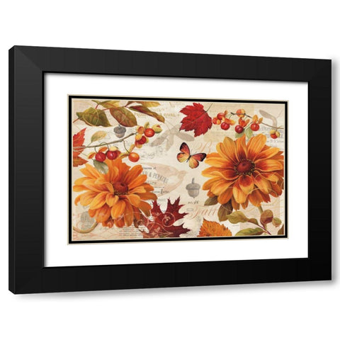 Fall in Love Black Modern Wood Framed Art Print with Double Matting by Audit, Lisa