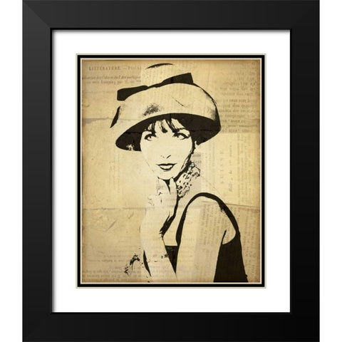 Fashion News I Black Modern Wood Framed Art Print with Double Matting by Wild Apple Portfolio