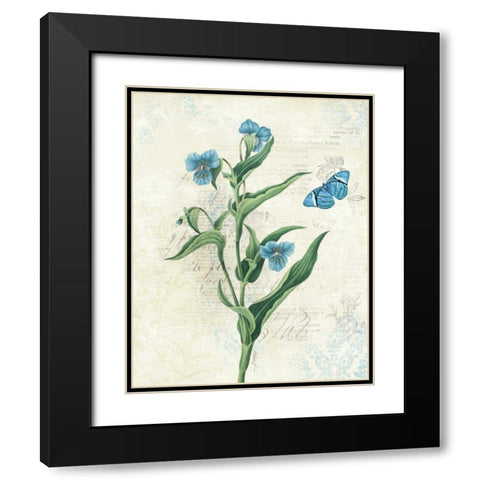 Booked Blue I Black Modern Wood Framed Art Print with Double Matting by Pertiet, Katie
