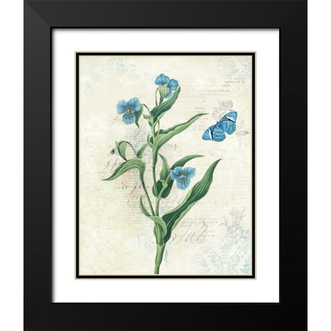 Booked Blue I Black Modern Wood Framed Art Print with Double Matting by Pertiet, Katie