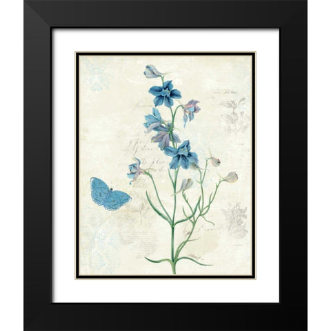 Booked Blue II Black Modern Wood Framed Art Print with Double Matting by Pertiet, Katie