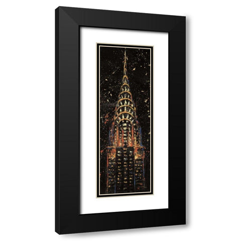 Cities at Night II Black Modern Wood Framed Art Print with Double Matting by Wellington Studio