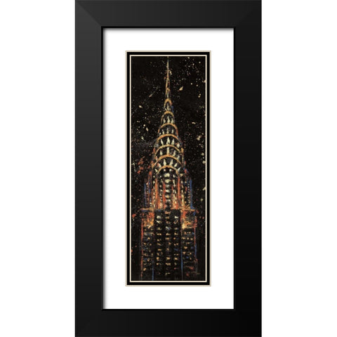 Cities at Night II Black Modern Wood Framed Art Print with Double Matting by Wellington Studio