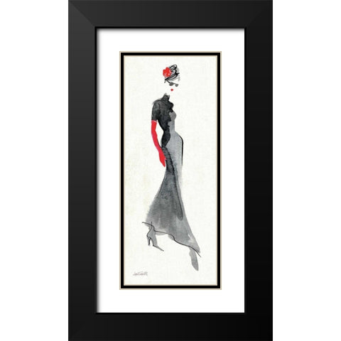 Red Flair III Black Modern Wood Framed Art Print with Double Matting by Tavoletti, Anne