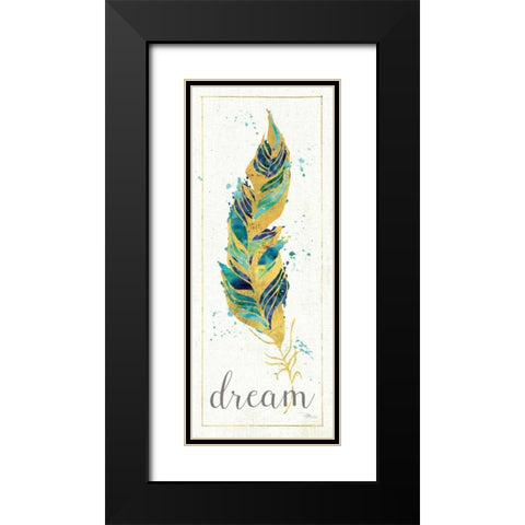 Waterfeathers I Black Modern Wood Framed Art Print with Double Matting by Pela Studio