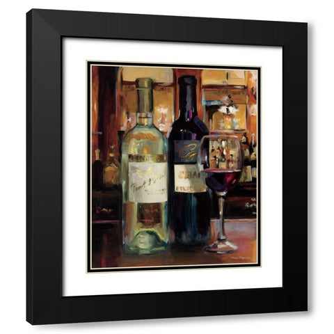 A Reflection of Wine II Black Modern Wood Framed Art Print with Double Matting by Hageman, Marilyn