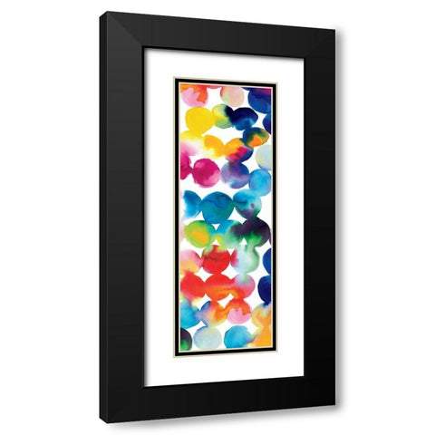 Bright Circles III Black Modern Wood Framed Art Print with Double Matting by Wild Apple Portfolio
