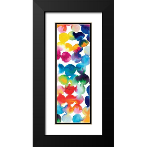 Bright Circles III Black Modern Wood Framed Art Print with Double Matting by Wild Apple Portfolio