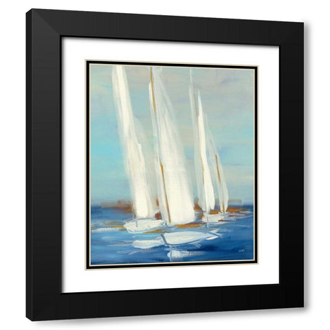 Summer Regatta II Black Modern Wood Framed Art Print with Double Matting by Purinton, Julia