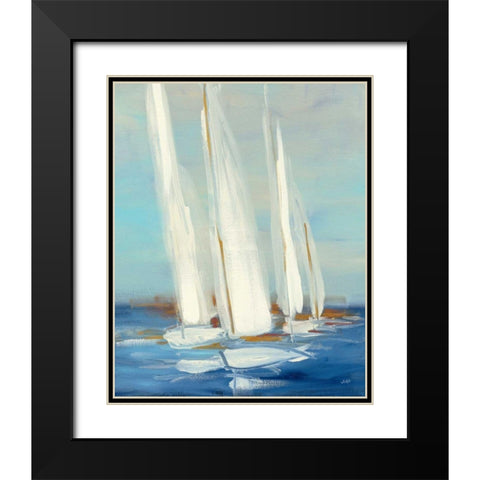 Summer Regatta II Black Modern Wood Framed Art Print with Double Matting by Purinton, Julia