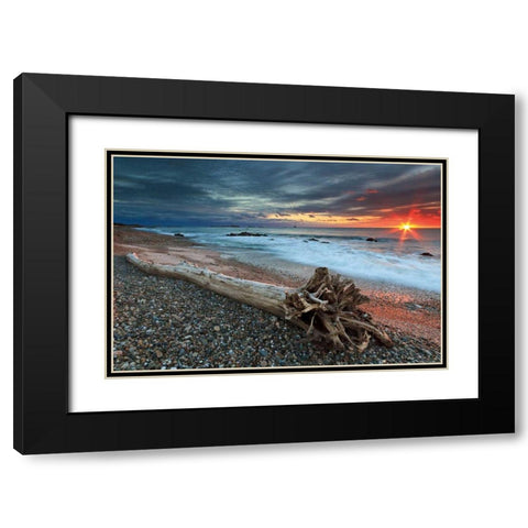 Sakonnet Driftwood Black Modern Wood Framed Art Print with Double Matting by Gendreau, Katherine