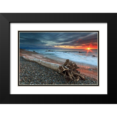 Sakonnet Driftwood Black Modern Wood Framed Art Print with Double Matting by Gendreau, Katherine