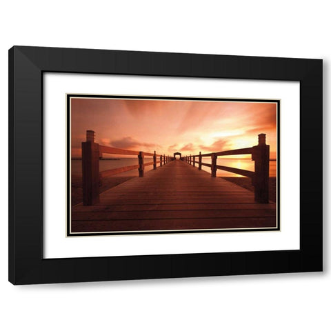 Bridge to Heaven Black Modern Wood Framed Art Print with Double Matting by Gendreau, Katherine