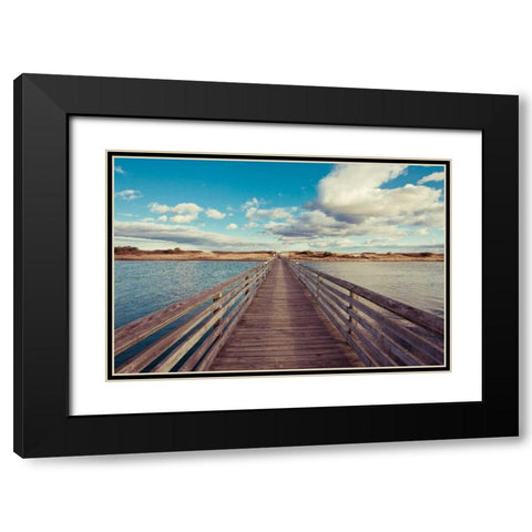 Bridge to the Beach Black Modern Wood Framed Art Print with Double Matting by Gendreau, Katherine