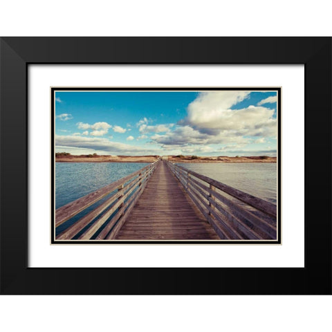 Bridge to the Beach Black Modern Wood Framed Art Print with Double Matting by Gendreau, Katherine