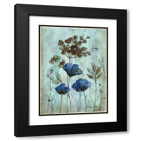 Botanical Trio II Black Modern Wood Framed Art Print with Double Matting by Vassileva, Silvia