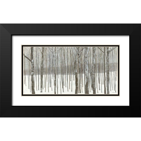 Woods in Winter  Black Modern Wood Framed Art Print with Double Matting by Lovell, Kathrine