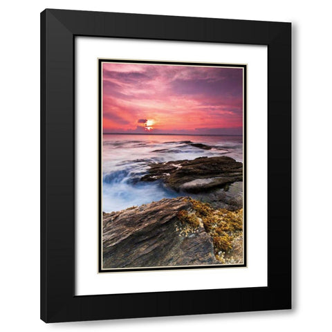 Swirling Black Modern Wood Framed Art Print with Double Matting by Gendreau, Katherine