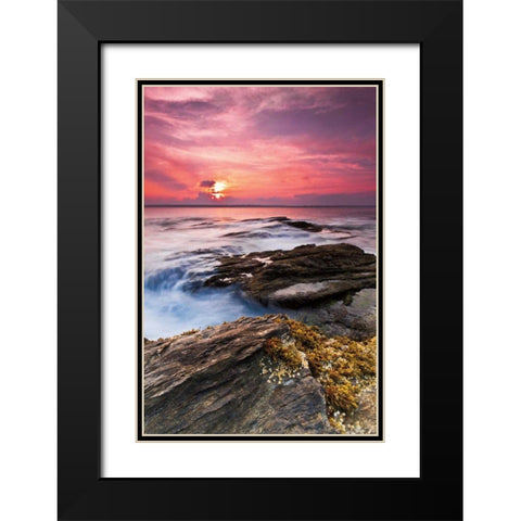 Swirling Black Modern Wood Framed Art Print with Double Matting by Gendreau, Katherine