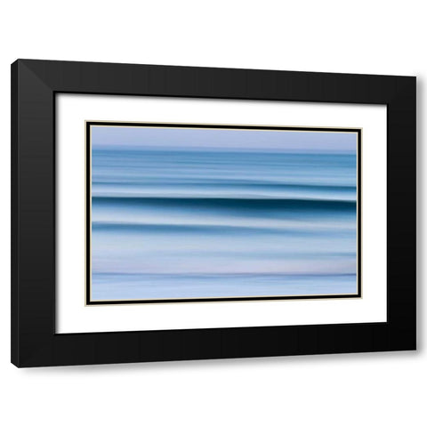 Evening Waves Black Modern Wood Framed Art Print with Double Matting by Gendreau, Katherine