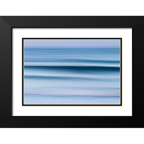 Evening Waves Black Modern Wood Framed Art Print with Double Matting by Gendreau, Katherine