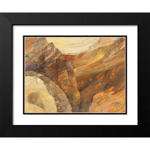 Canyon VII Black Modern Wood Framed Art Print with Double Matting by Hristova, Albena