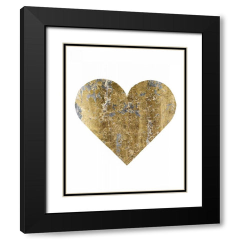 Gilded Hipster Love Black Modern Wood Framed Art Print with Double Matting by Wild Apple Portfolio