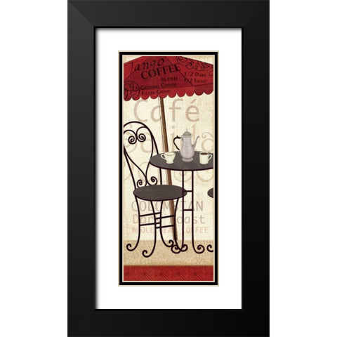 Tango Coffee I Black Modern Wood Framed Art Print with Double Matting by Charron, Veronique