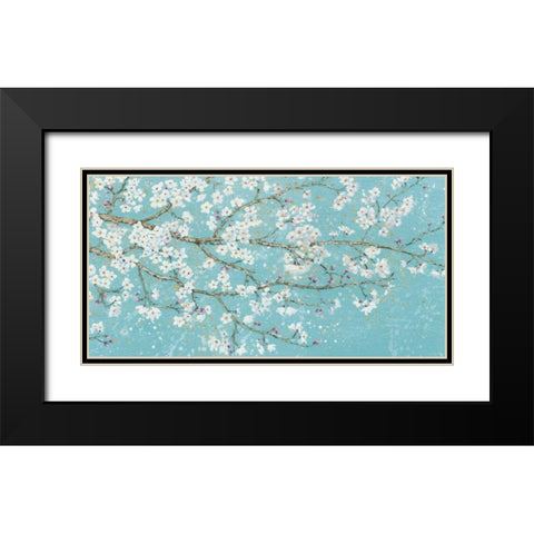 April Breeze I Teal Black Modern Wood Framed Art Print with Double Matting by Wiens James
