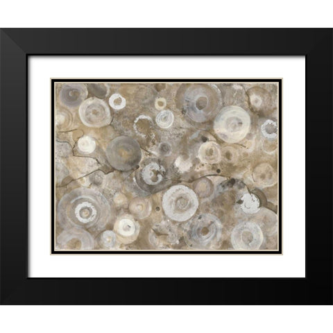 Neutral Agate Black Modern Wood Framed Art Print with Double Matting by Hristova, Albena