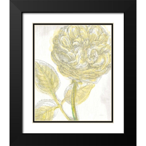 Belle Fleur Yellow III Crop Black Modern Wood Framed Art Print with Double Matting by Schlabach, Sue