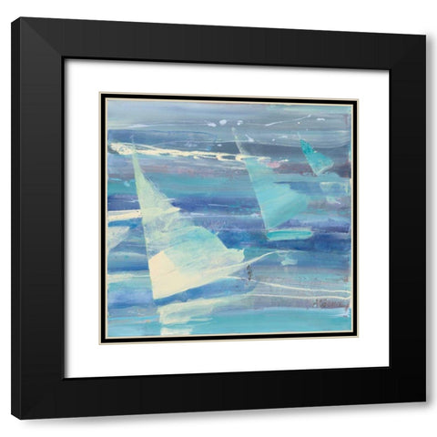 Summer Sail II Black Modern Wood Framed Art Print with Double Matting by Hristova, Albena