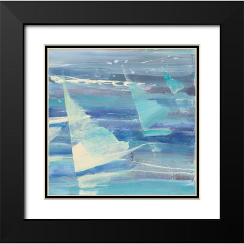 Summer Sail II Black Modern Wood Framed Art Print with Double Matting by Hristova, Albena