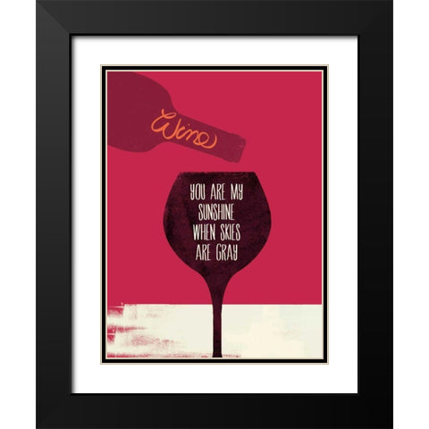 My Sunshine Black Modern Wood Framed Art Print with Double Matting by Studio Bella