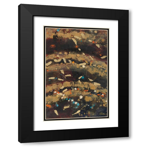 Summer Embers II Black Modern Wood Framed Art Print with Double Matting by Hristova, Albena