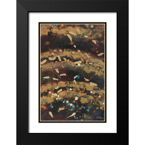 Summer Embers II Black Modern Wood Framed Art Print with Double Matting by Hristova, Albena
