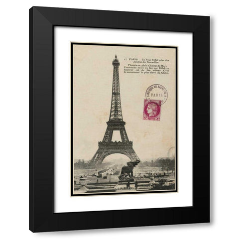 Paris 1900 Black Modern Wood Framed Art Print with Double Matting by Wild Apple Portfolio