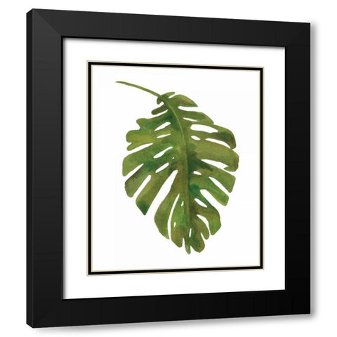 Tropical Palm I Black Modern Wood Framed Art Print with Double Matting by Wild Apple Portfolio