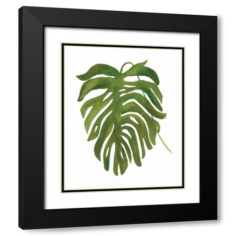 Tropical Palm II Black Modern Wood Framed Art Print with Double Matting by Wild Apple Portfolio